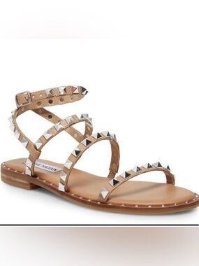 Madden Girl Henson Studded Strappy Sandal in Nude Size 9.5